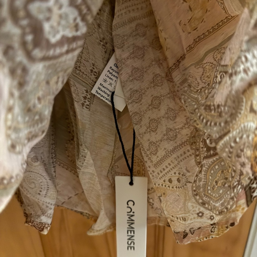 Commense Paisley Patchwork Midi Dress in Yellow and Brown Paisley - Picture 3 of 3